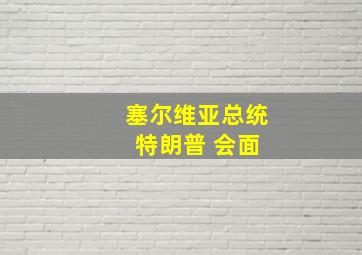 塞尔维亚总统 特朗普 会面